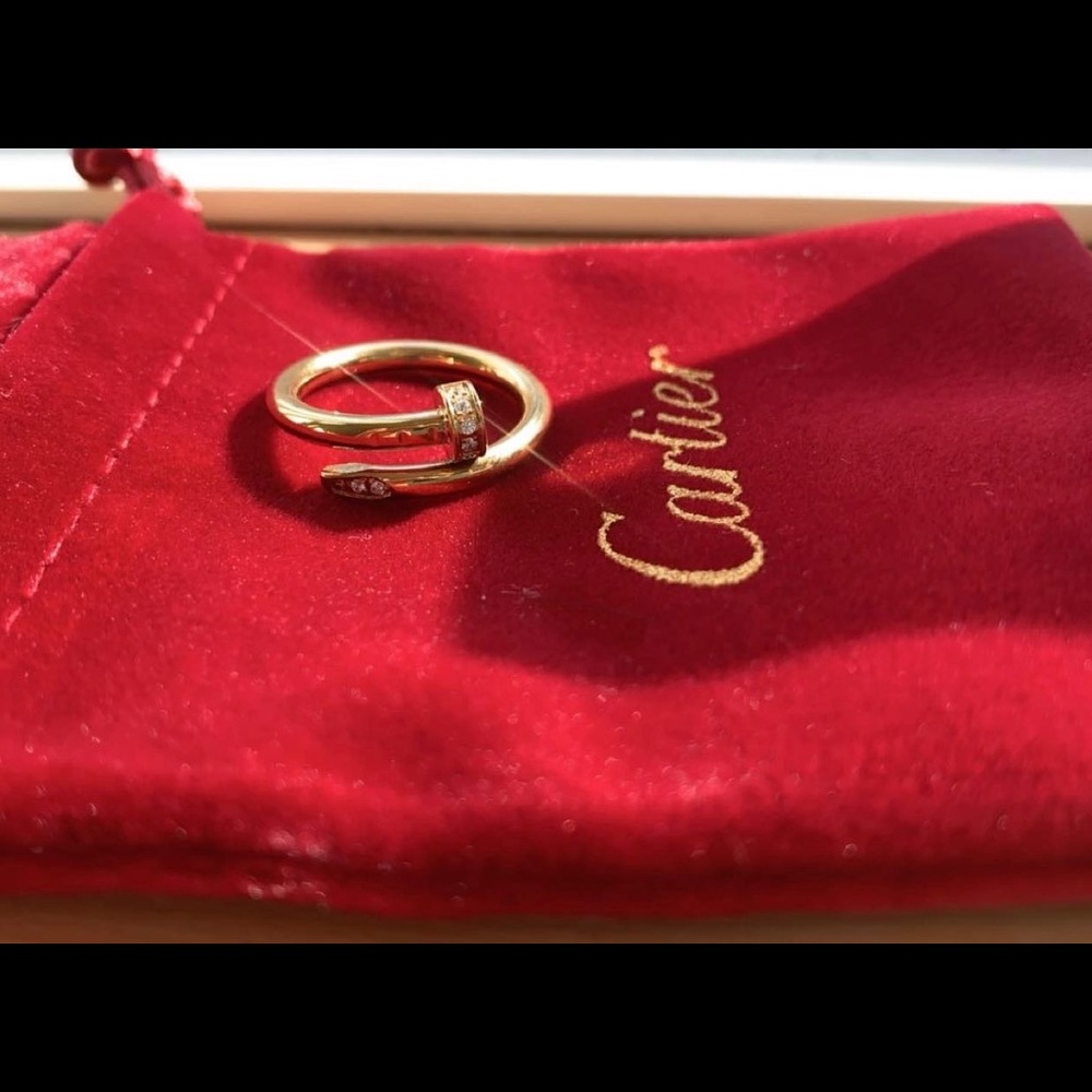 high quality nail ring with diamonds